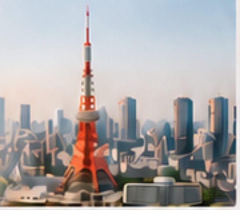 Tokyo Tower near the Higashi-Azabu area